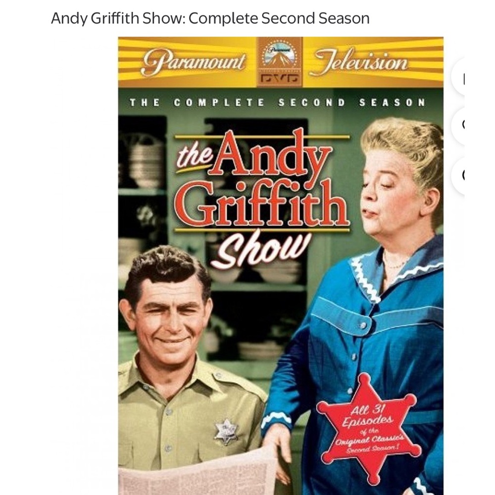 Andy Griffith Show: Complete Second Season DVD, 31 Episodes, Paramount NWT
